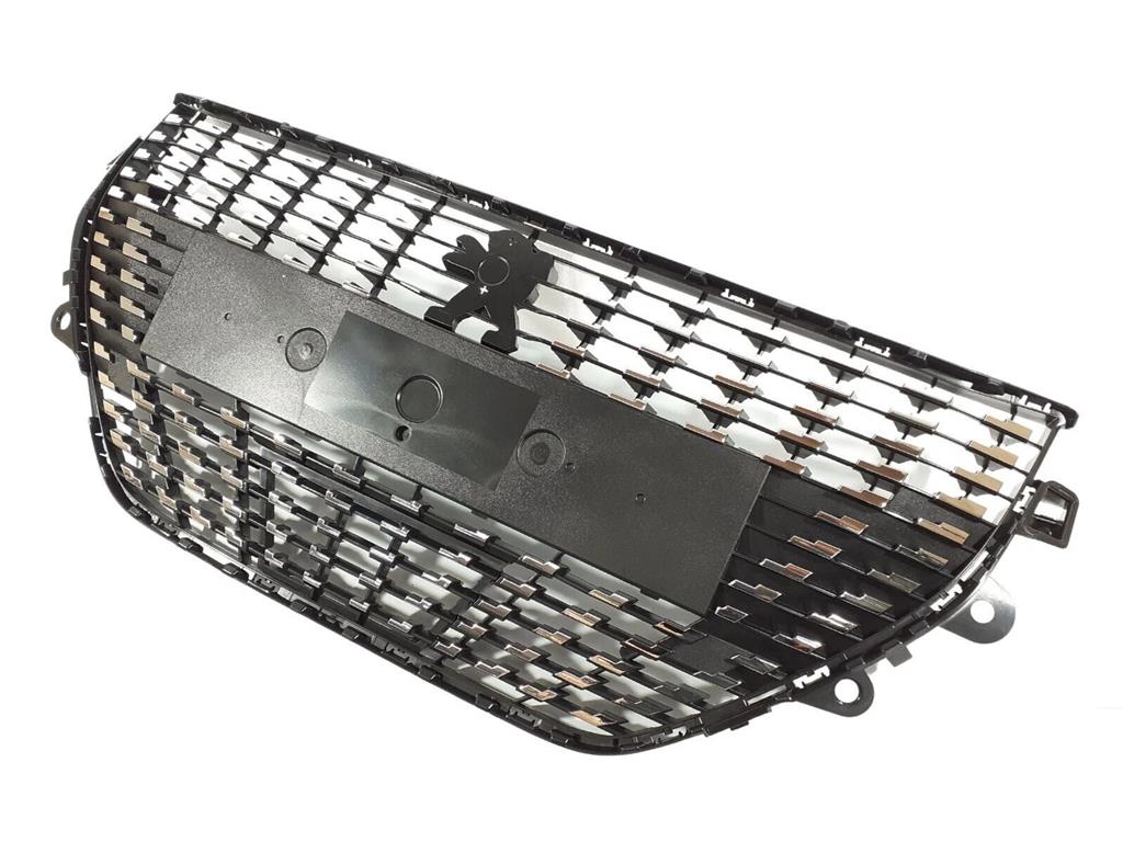 PEUGEOT 208 2019 - 2023 FRONT RADIATOR GRILLE BLACK WITH CHROME TRIMS 98232100VD