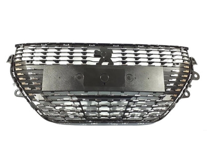 PEUGEOT 208 2019 - 2023 FRONT RADIATOR GRILLE BLACK WITH CHROME TRIMS 98232100VD