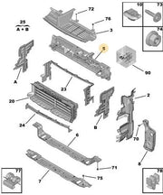 PEUGEOT 3008 2017 - 2021 FRONT PANEL UPPER LOCK CARRIER RADIATOR SUPPORT NEW