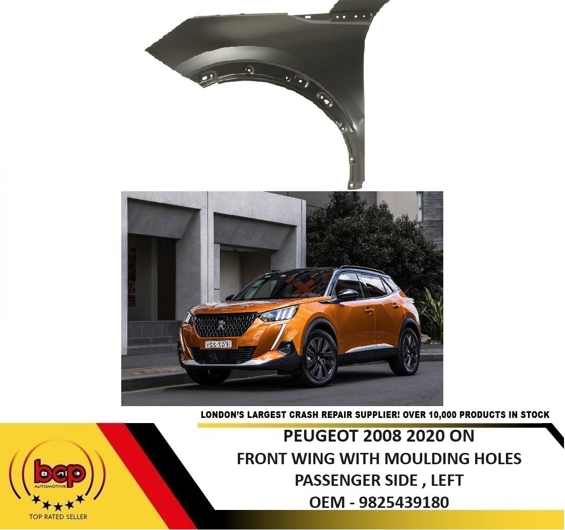 PEUGEOT 2008 2020 ON FRONT WING WITH MOULDING HOLES PASSENGER SIDE LEFT