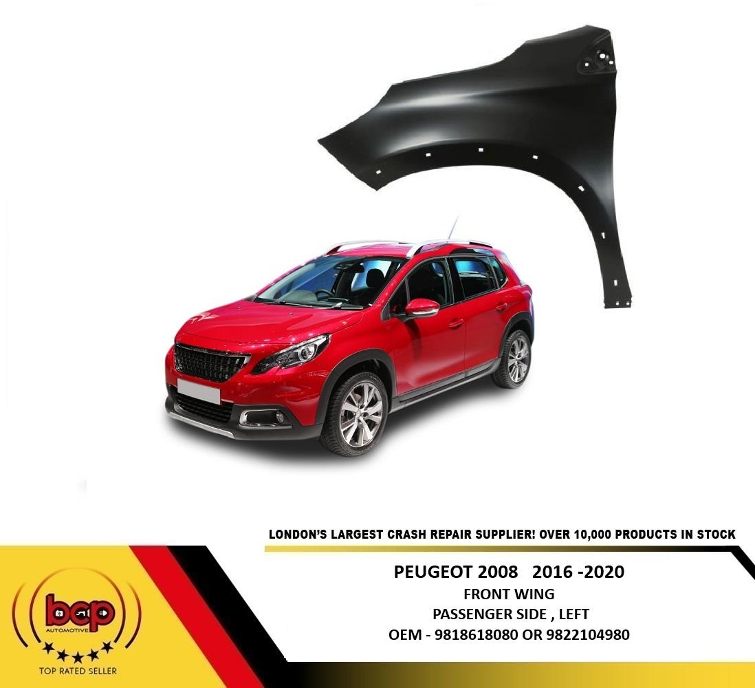 PEUGEOT 2008 2016 - 2020 FRONT WING PASSENGER SIDE PRIMED WITH MOULDING HOLES