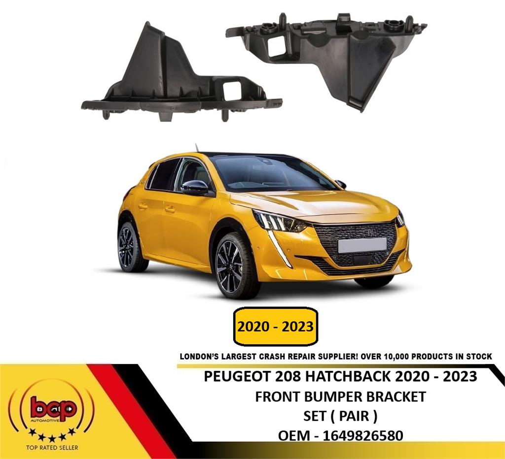 PEUGEOT 208 HATCHBACK 2020 – 2023 FRONT BUMPER MOUNT BRACKET SET PAIR BOTH SIDES