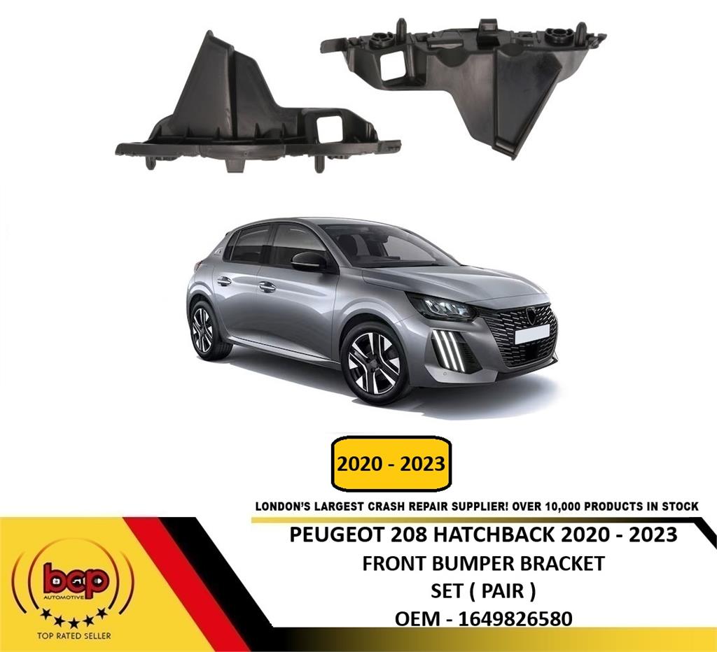 PEUGEOT 208 HATCHBACK 2023 ONWARD FRONT BUMPER MOUNT BRACKET SET PAIR BOTH SIDES