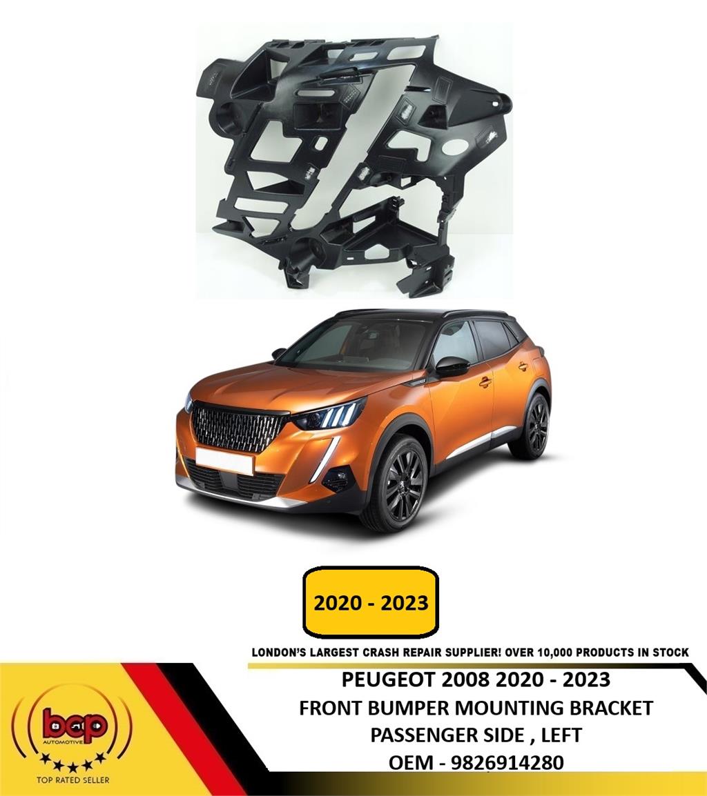 PEUGEOT 2008 2020 – 2023 FRONT BUMPER MOUNT BRACKET PASSENGER SIDE LEFT NEW