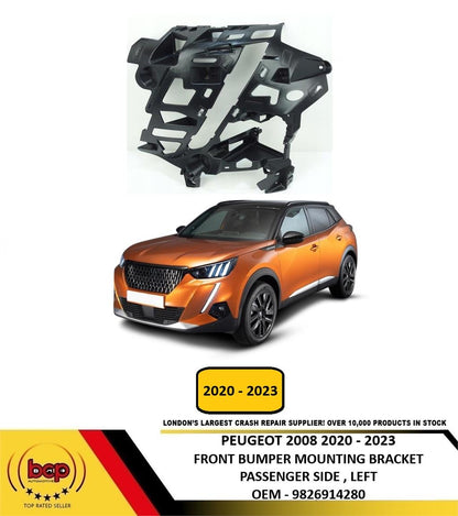 PEUGEOT 2008 2020 – 2023 FRONT BUMPER MOUNT BRACKET PASSENGER SIDE LEFT NEW