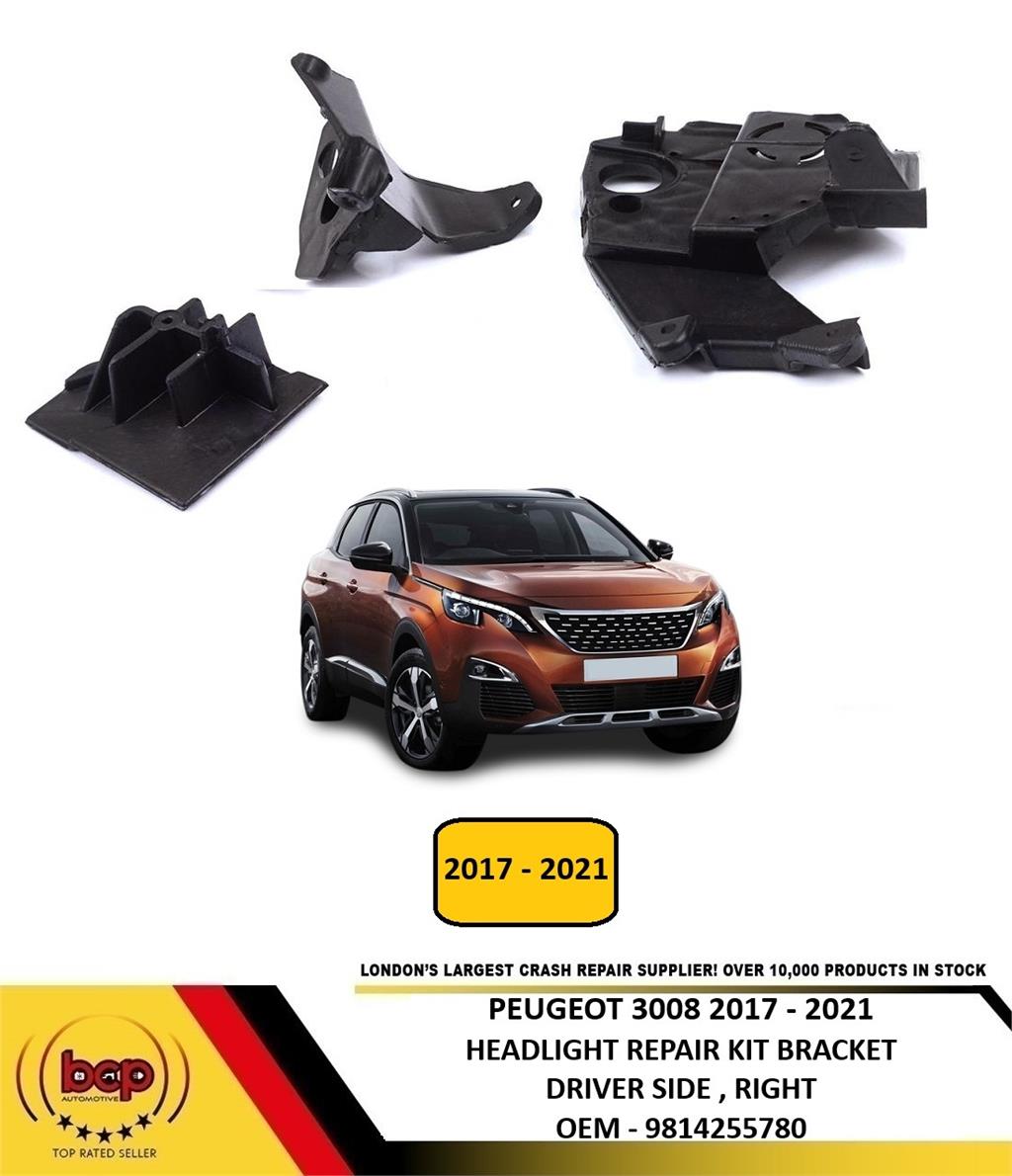 PEUGEOT 3008 2017 - 2021 HEADLIGHT REPAIR BRACKET KIT DRIVER SIDE RIGHT NEW