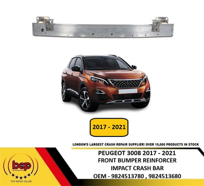 PEUGEOT 3008 2017 - 2021 FRONT BUMPER REINFORCEMENT CARRIER UPPER BAR BEAM ALUMI