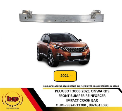 PEUGEOT 3008 2021 ONWARDS FRONT BUMPER REINFORCEMENT CARRIER UPPER BAR BEAM ALUM