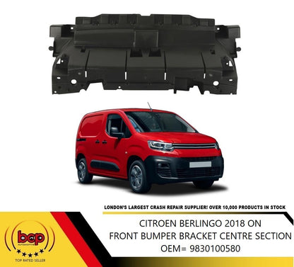 CITROEN BERLINGO 2018 ON FRONT BUMPER CENTRE SUPPORT BRACKET 9830100580 MIDDLE