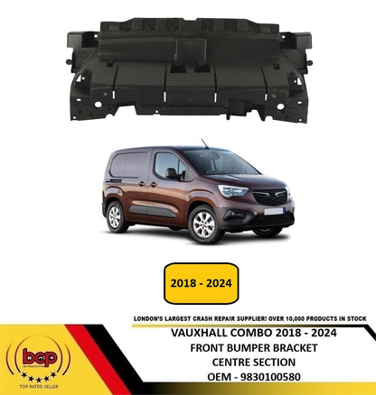 VAUXHALL COMBO 2018 ON FRONT BUMPER CENTRE SUPPORT BRACKET 9830100580 MIDDLE