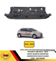 PEUGEOT 208 2012 -2015 FRONT BUMPER UNDERTRAY UNDERCOVER SHILED GUARD 1607398680