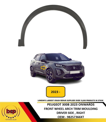 PEUGEOT 2008 2019 - 2023 FRONT WHEELARCH TRIM MOULDING DRIVER RIGHT 98257366XT