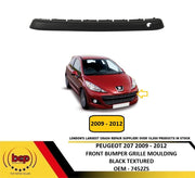 PEUGEOT 207 2009–2012 FRONT BUMPER GRILLE CENTRE MOULDING TEXTURED BLACK 7452ZS