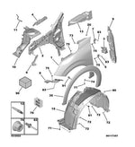 Load image into Gallery viewer, PEUGEOT 208 2019 ON FRONT WHEEL ARCH MOULDING GLOSS BLACK GT LINE DRIVER RIGHT
