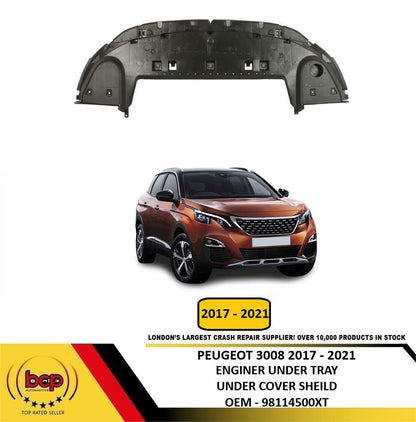 PEUGEOT 3008 2017 - 2021 ENGINE UNDERTRAY UNDER COVER SHEILD GUARD NEW