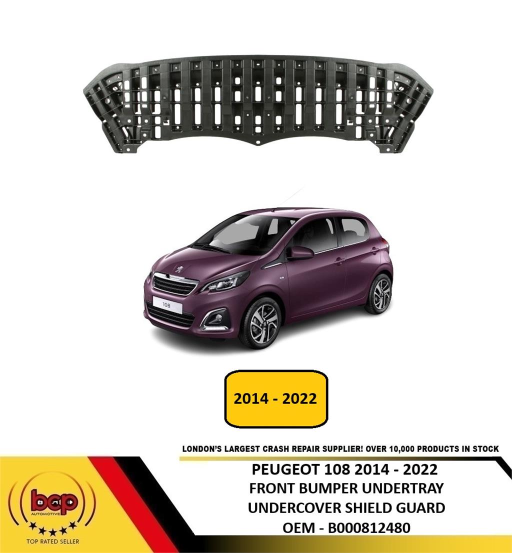PEUGEOT 108 2014 - 2022 FRONT BUMPER UNDERTRAY UNDERSHIELD GUARD NEW B000812480