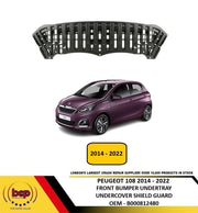 PEUGEOT 108 2014 - 2022 FRONT BUMPER UNDERTRAY UNDERSHIELD GUARD NEW B000812480
