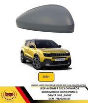 JEEP AVENGER 2023 ONWARDS DOOR MIRROR COVER PRIMED DRIVER SIDE RIGHT NEW