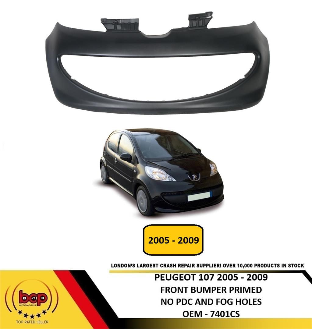 PEUGEOT 107 2005 - 2009 HATCHBACK FRONT BUMPER PRIMED 7401CS