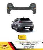 Load image into Gallery viewer, PEUGEOT 208 2023 ON REAR BUMPER UPPER PRIMED WITH PARKING SENSOR HOLES NEW
