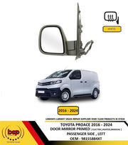 TOYOTA PROACE 2016-2024 DOOR MIRROR PRIMED ELECTRIC HEATED MANUAL FOLD LEFT HAND