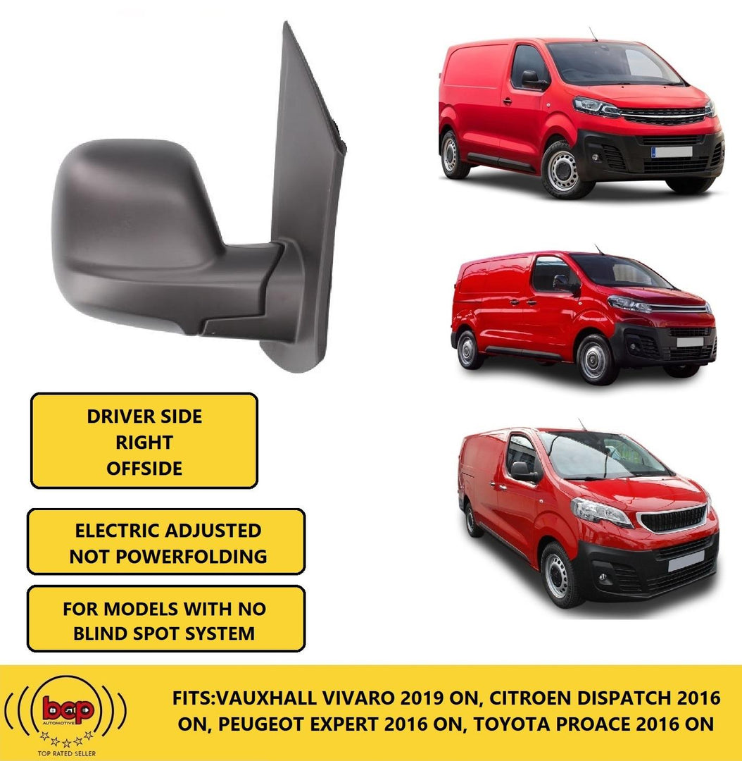Citroen Dispatch 2016 ON DOOR WING MIRROR RIGHT DRIVERS SIDE ELECTRIC PRIMED