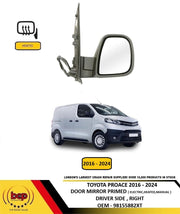 TOYOTA PROACE 2016 - 2024 DOOR MIRROR PRIMED ELECTRIC HEATED MANUAL FOLD RIGHT