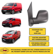VAUXHALL VIVARO 2019 ON DOOR WING MIRROR LEFT PASSENGER SIDE ELECTRIC PRIMED