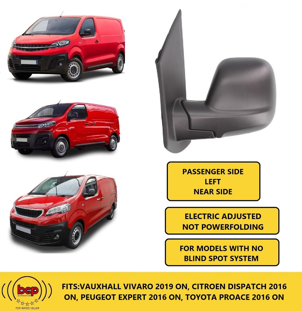 VAUXHALL VIVARO 2019 ON DOOR WING MIRROR LEFT PASSENGER SIDE ELECTRIC PRIMED