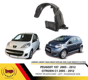 CITROEN C1 05 -12 LEFT SIDE FRONT WHEEL ARCH LINER INNER WING SPLASH GUARD NEW