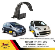 CITROEN C1 05 -12 RIGHT SIDE FRONT WHEEL ARCH LINER INNER WING SPLASH GUARD NEW