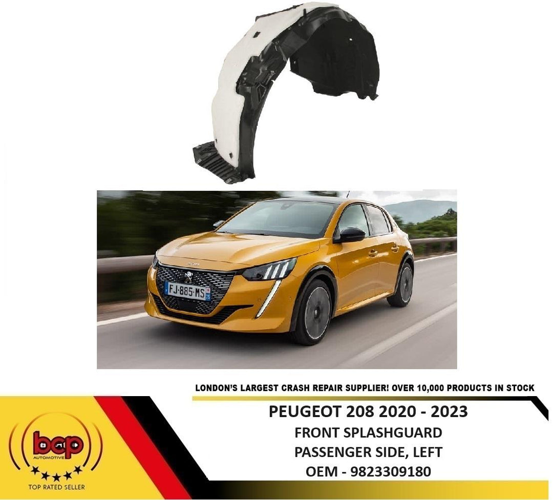 PEUGEOT 208 2020 - 2023 FRONT SPLASHGUARD INNER WHEEL ARCH LINER PASSENGER SIDE
