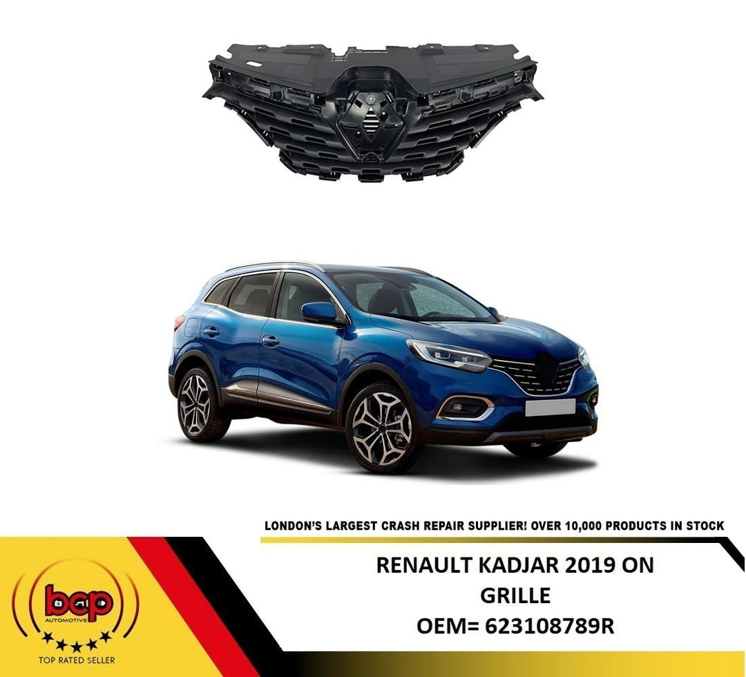 RENAULT KADJAR 2019 ON GRILLE MAIN RADIATOR TOP NO CHROME OR BADGE 623108789R