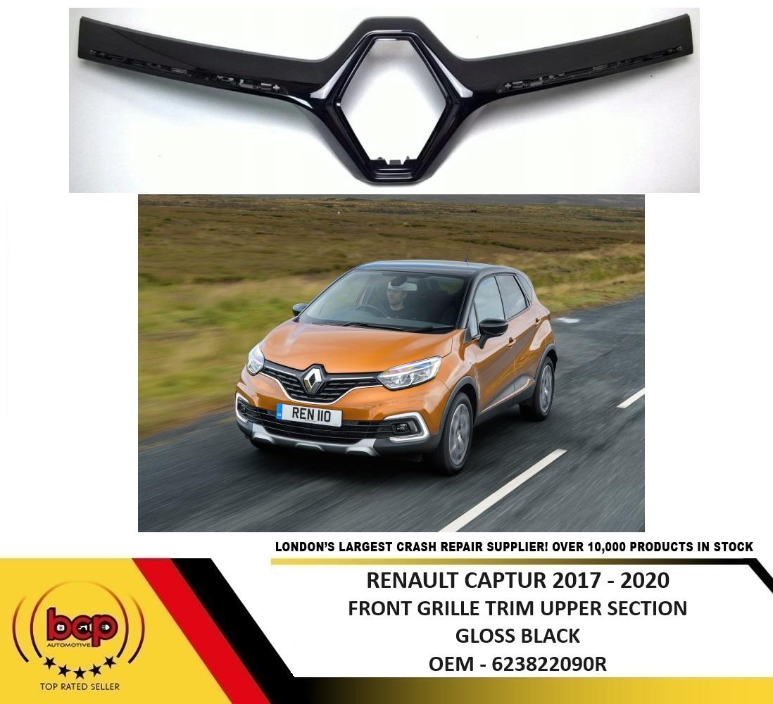 RENAULT CAPTUR 2017 – 2020 FRONT GRILLE TRIM UPPER SECTION GLOSS BLACK