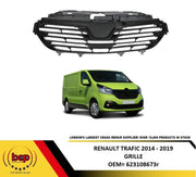 RENAULT TRAFIC GRILLE 2014 - 2019 BLACK IMAGE IS ITEM NO CHROME