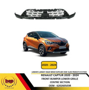 RENAULT CAPTUR 2020 – 2024 FRONT BUMPER LOWER GRILLE CENTRE SECTION 620260503R
