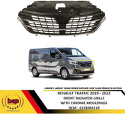 RENAULT TRAFIC 2019 – 2022 FRONT RADIATOR GRILLE BLACK WITH CHROME MOULDINGS