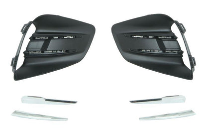RENAULT CLIO 2019 - 2023 FRONT BUMPER GRILLE BOTH LEFT & RIGHT CHROME NO FOG