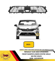 RENAULT CLIO 2023 ON FRONT BUMPER LOWER CENTRE GRILLE NO PDC HOLES 622549102R