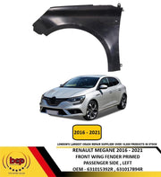 RENAULT MEGANE 2016 - 2021 FRONT WING LEFT PASSENGERS SIDE INSURANCE APPROVED