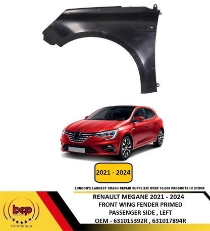 RENAULT MEGANE 2021 - 2024 FRONT WING LEFT PASSENGERS SIDE INSURANCE APPROVED