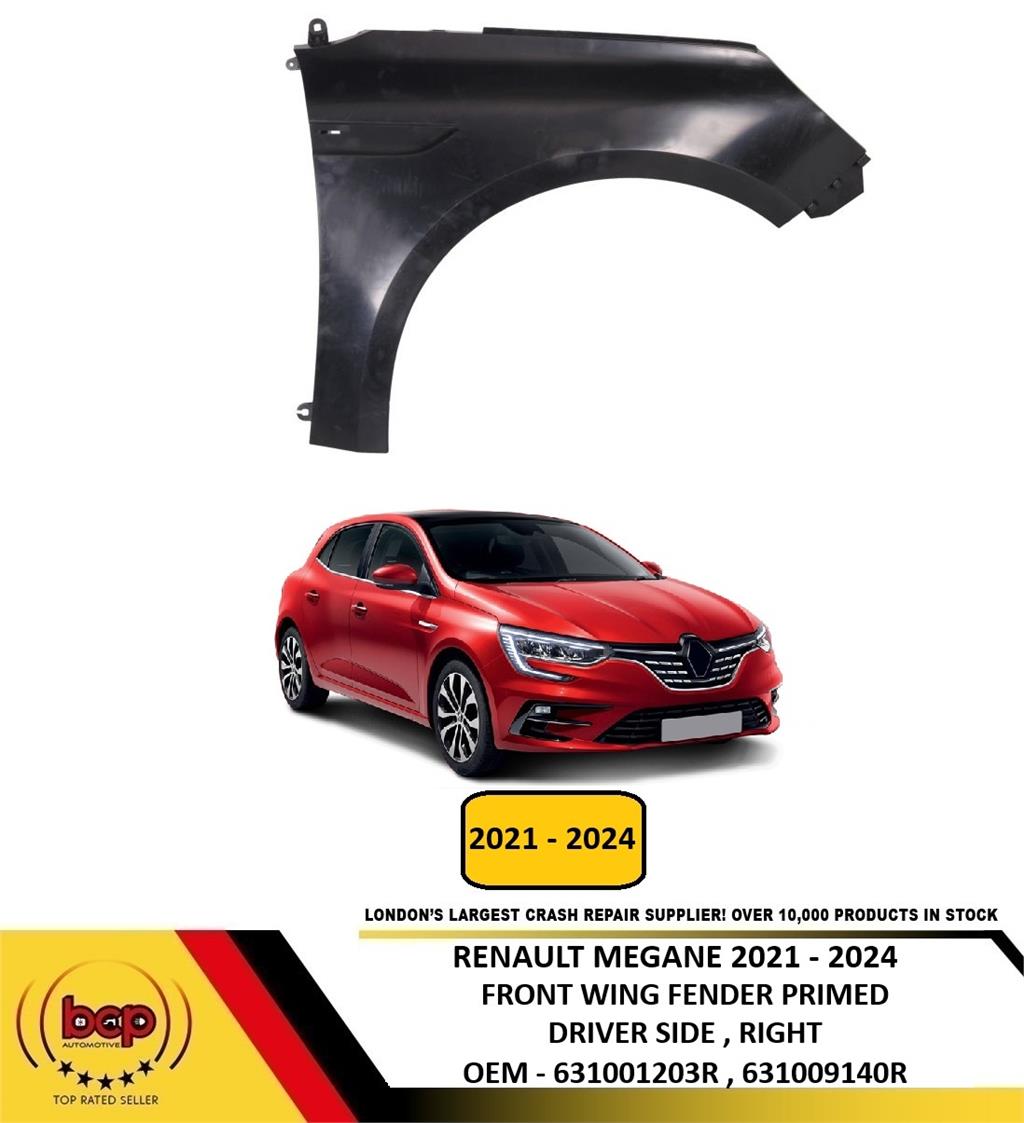 RENAULT MEGANE 2021 - 2024 FRONT WING RIGHT DRIVER SIDE RIGHT INSURANCE APPROVED