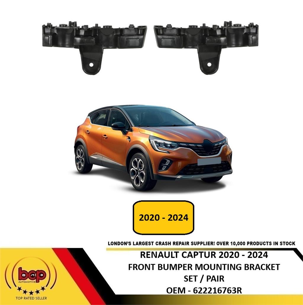 RENAULT CAPTUR 2020 - 2024 FRONT BUMPER MOUNTING BRACKETS SLIDER SET PAIR NEW