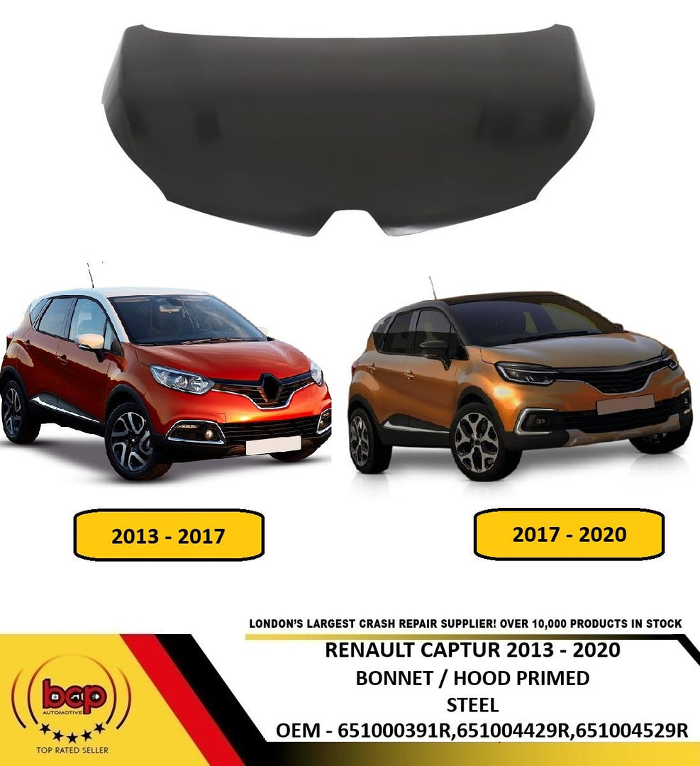 RENAULT CAPTUR 2013 - 2020 BONNET HOOD PRIMED STEEL OEM NEW INSURANCE APPROVED