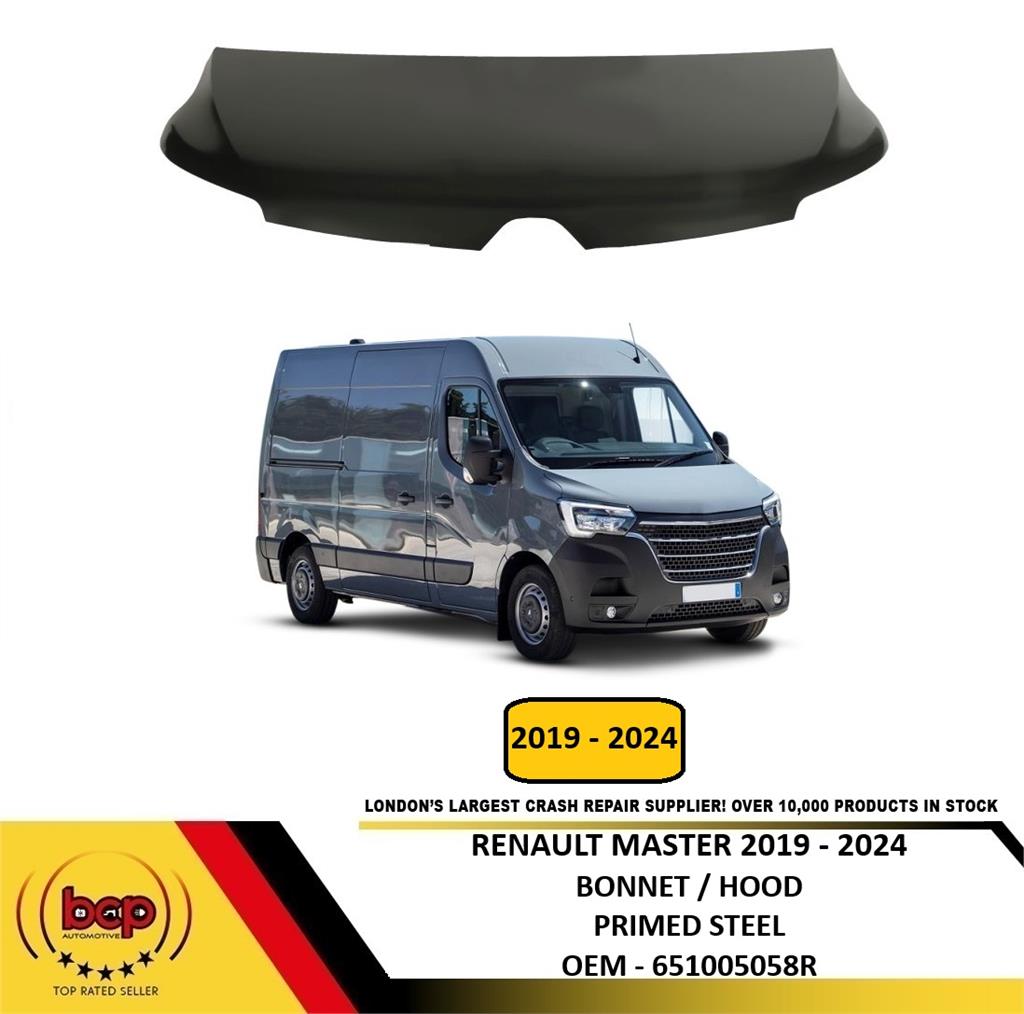 RENAULT MASTER 2019 – 2024 BONNET HOOD PRIMED STEEL 651005058R