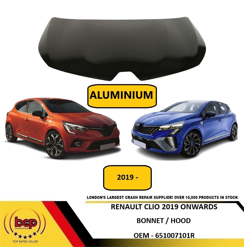 RENAULT CLIO 2019 - 2025  BONNET HOOD PRIMED ALUMINIUM OEM SPEC QUALITY