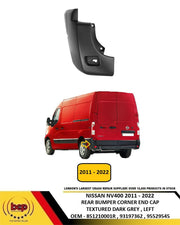 VAUXHALL MOVANO REAR BUMPER  2010 - 2023 CORNER END CAP LEFT PASSENGER SIDE NEW