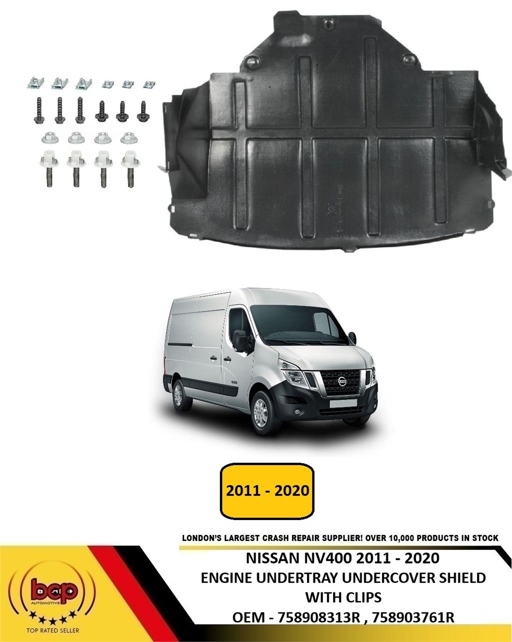 NISSAN NV400 2010 - 2019 ENGINE UNDERTRAY UNDER COVER SHILED WITH MOUNT CLIPS