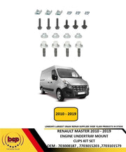 RENAULT MASTER 2010 - 2019 ENGINE UNDERTRAY UNDER COVER SHILED MOUNT CLIPS KIT