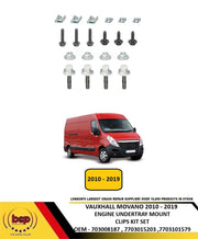 VAUXHALL MOVANO 2010 - 2019 ENGINE UNDERTRAY UNDER COVER SHILED MOUNT CLIPS KIT
